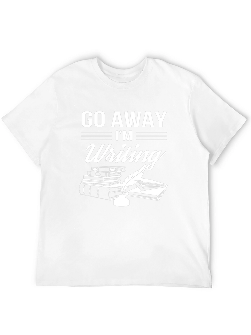 Go Away Im Writing Black T-Shirt