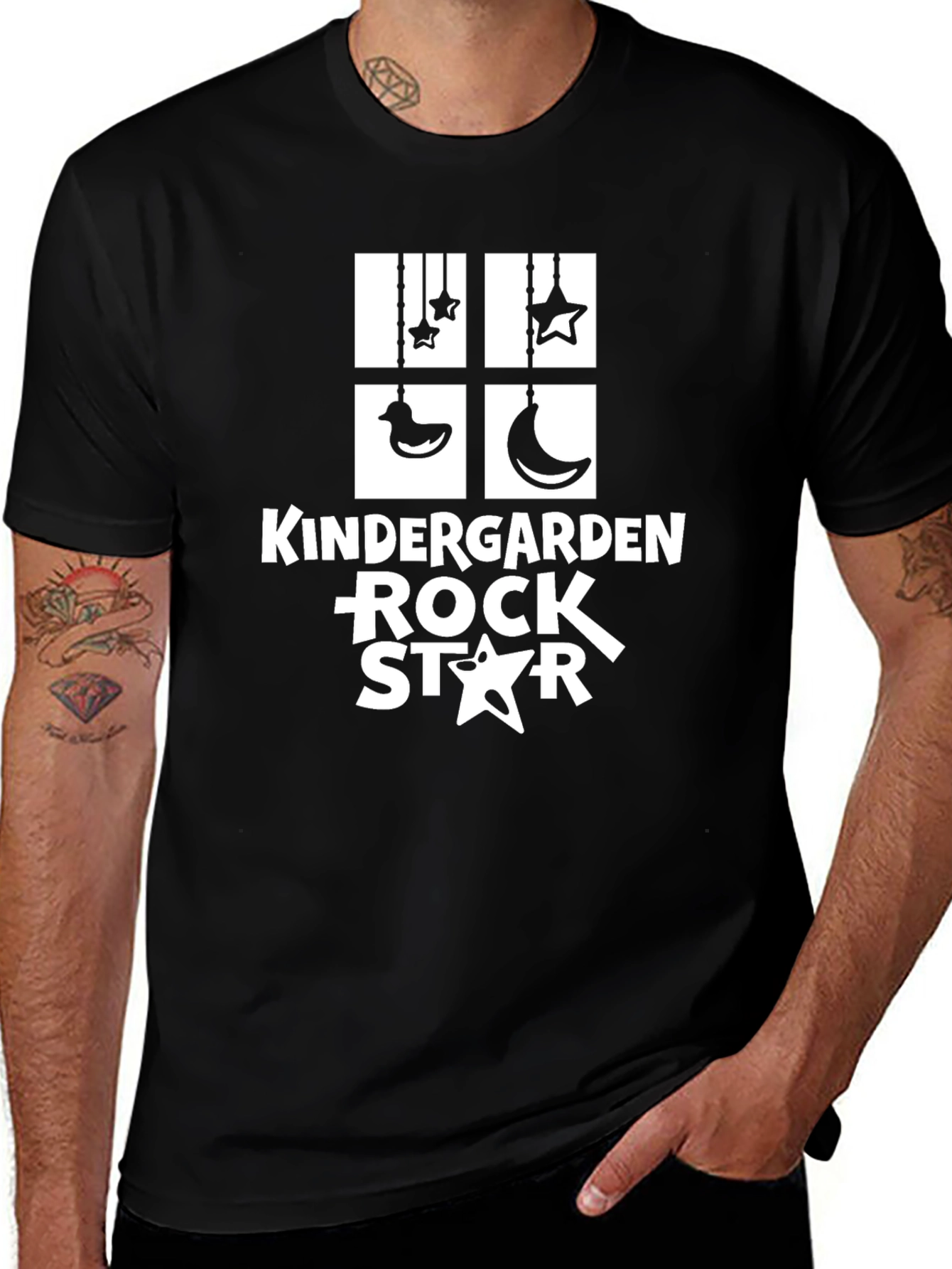 Kindergarten Rock Star Black Graphic Tee