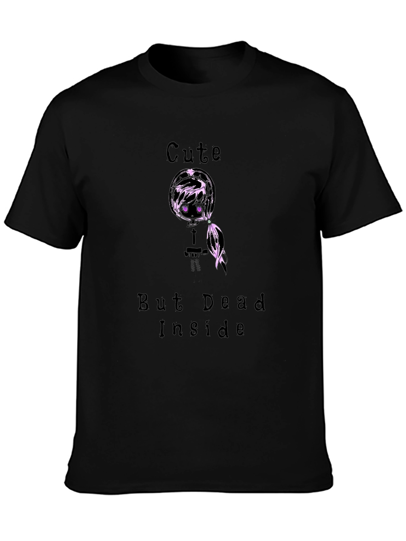 Cute But Dead Inside Graphic Tee - Black