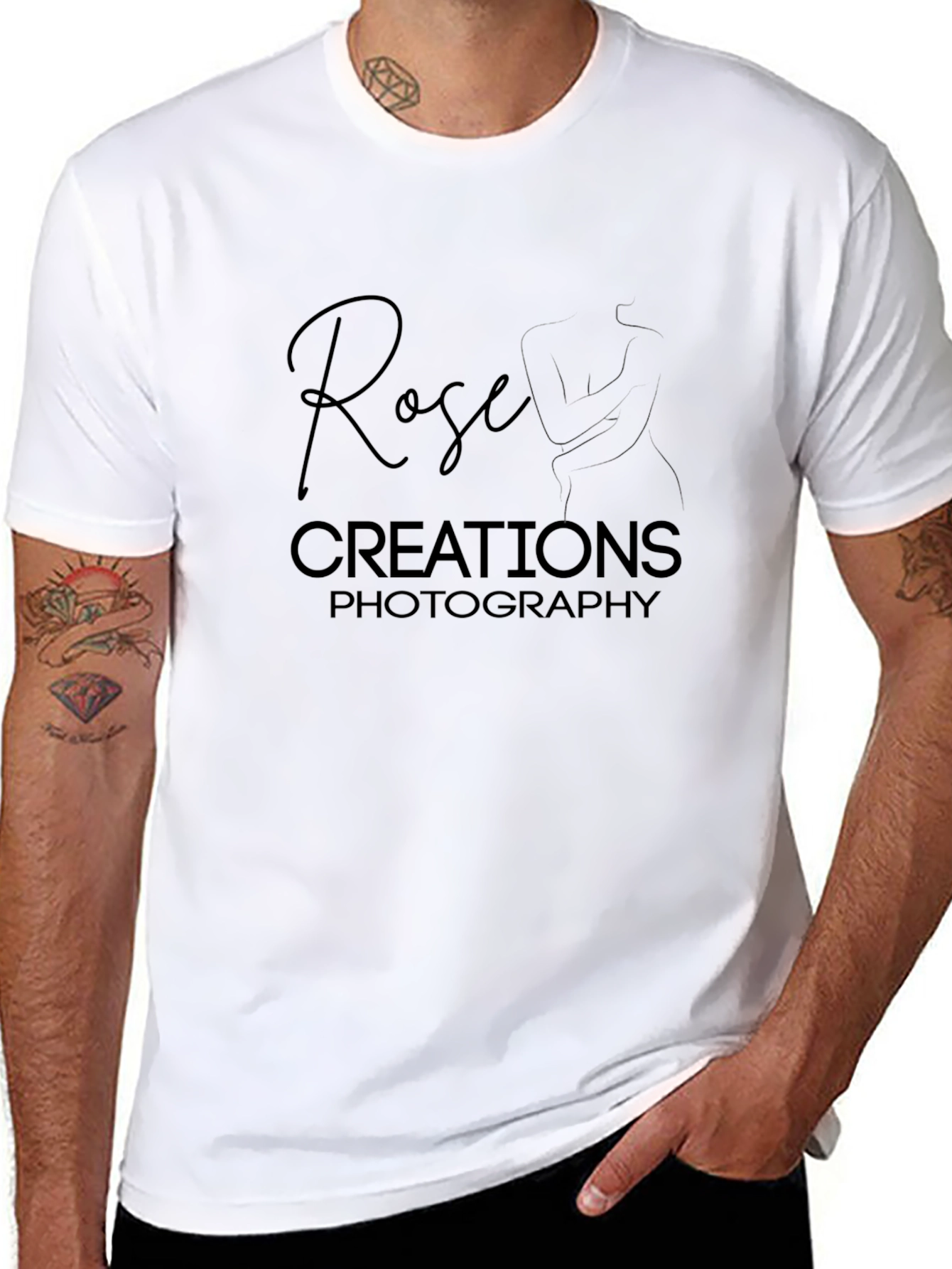 Rose Creations Photography Black T-Shirt