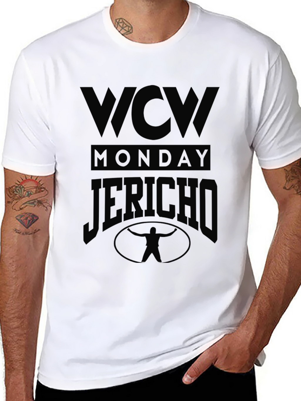 WCW Monday Jericho Black Graphic T-Shirt