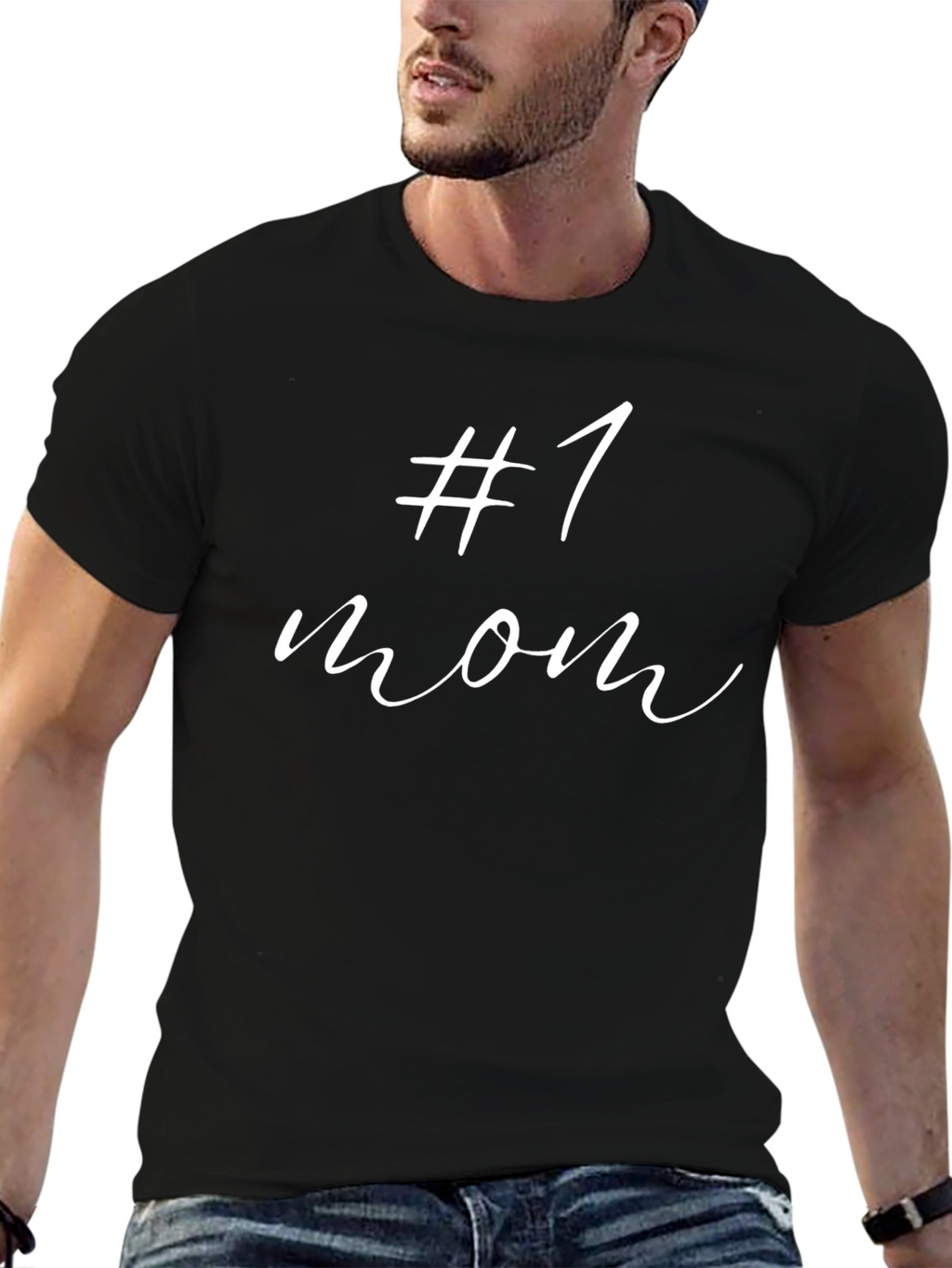 #1 Mom Black T-Shirt - Mothers Day Gift Idea