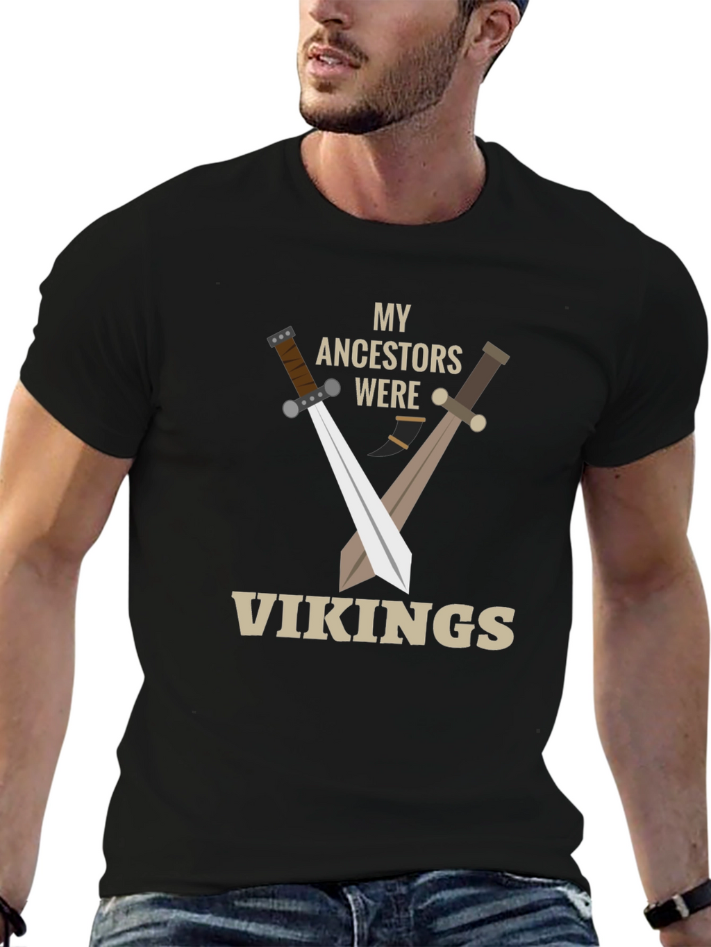 My Ancestors Were Vikings T-Shirt - Black