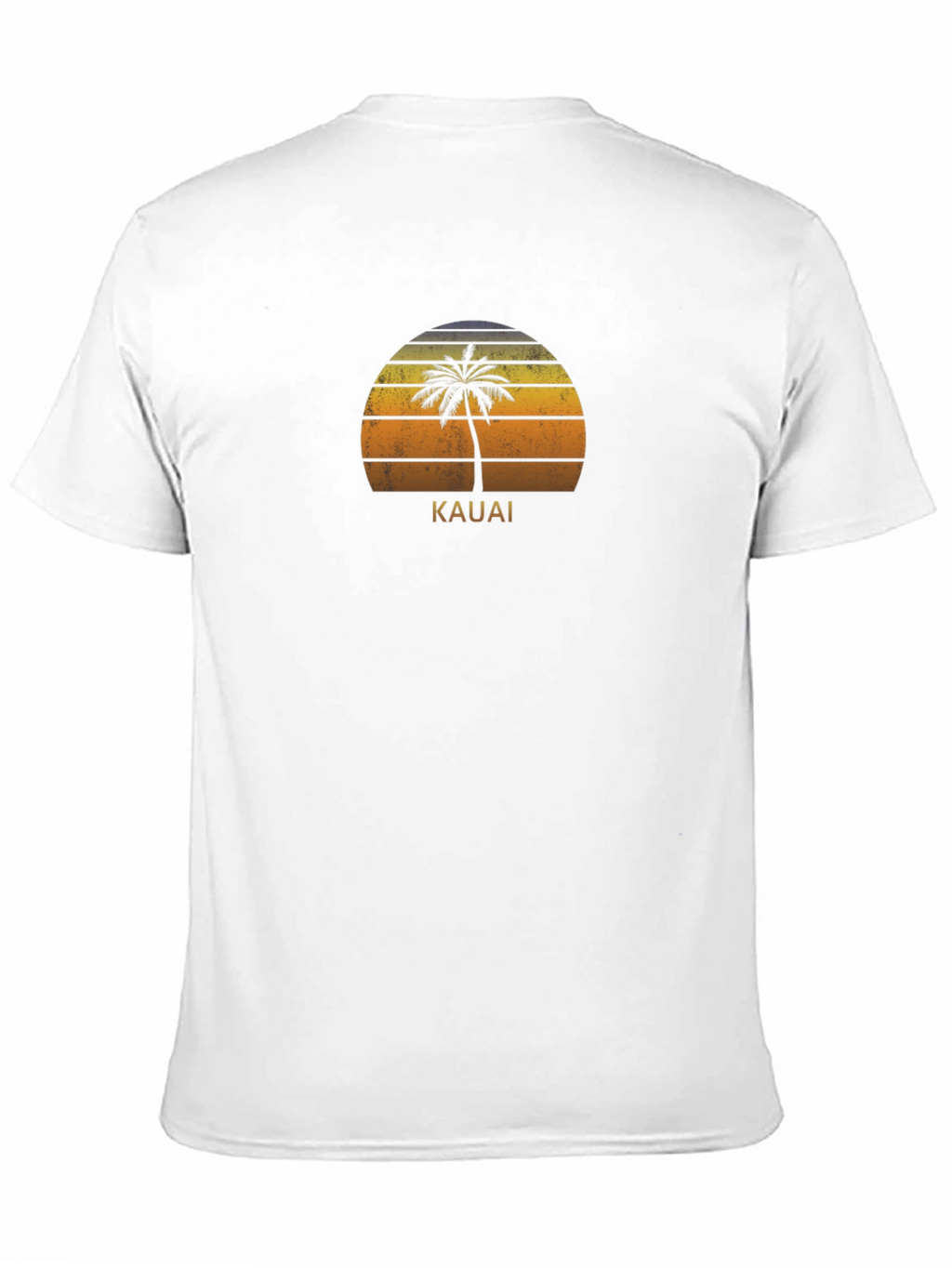 Kauai Palm Sunset Graphic T-Shirt - Retro Style