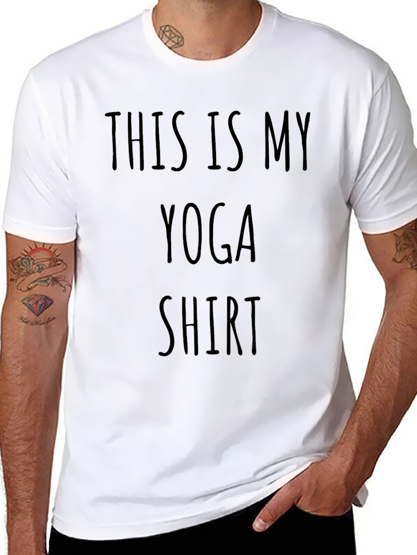 This Is My Yoga Shirt -  Black Cotton Tee