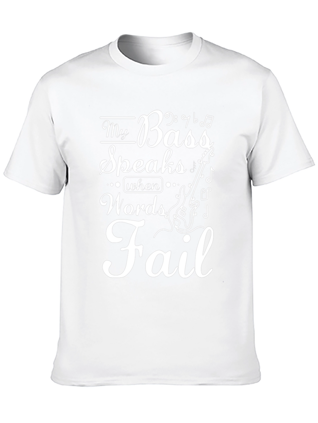 My Bass Speaks T-Shirt - Musicians Humor Tee