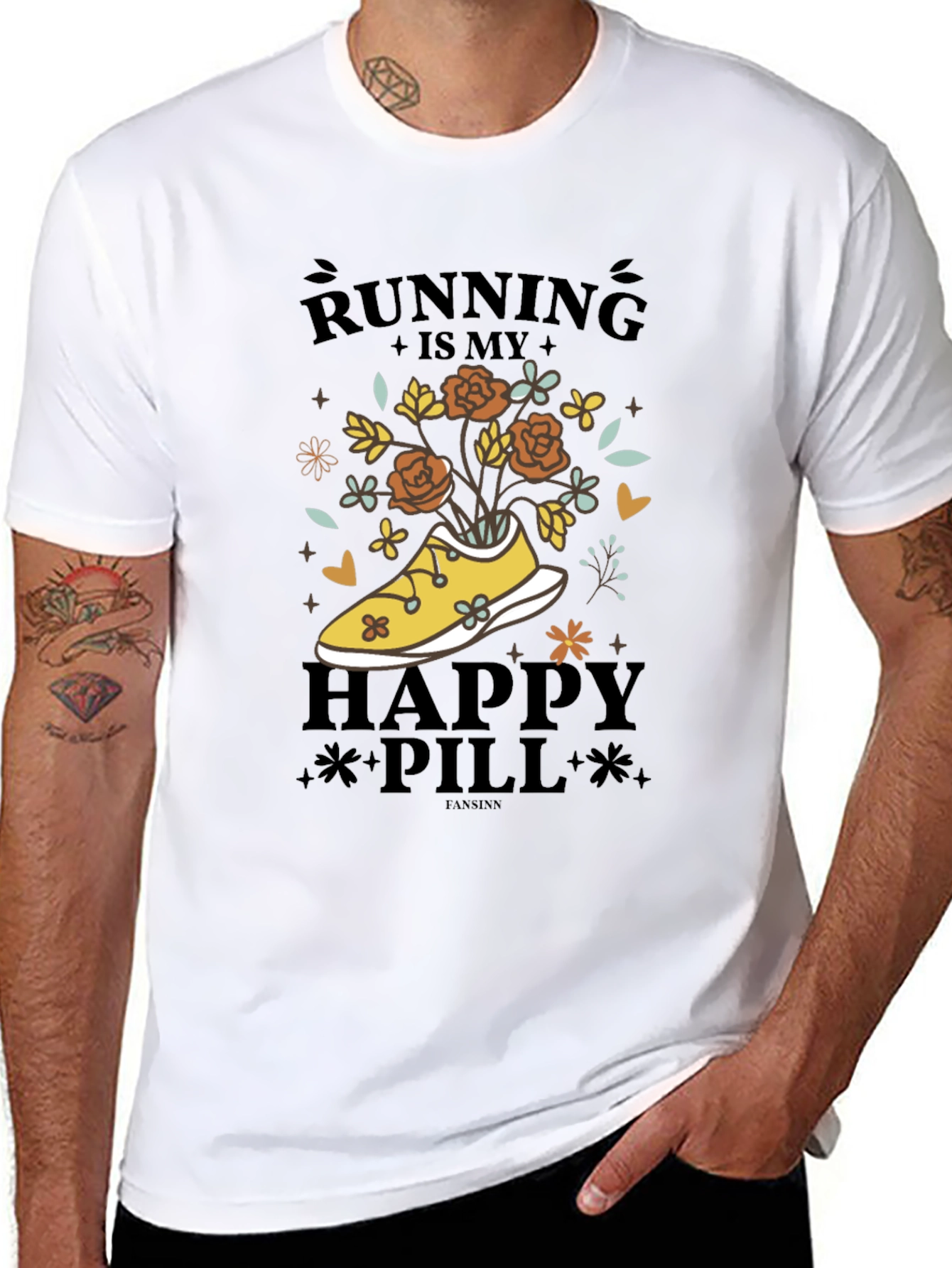 Running is My Happy Pill Graphic Tee