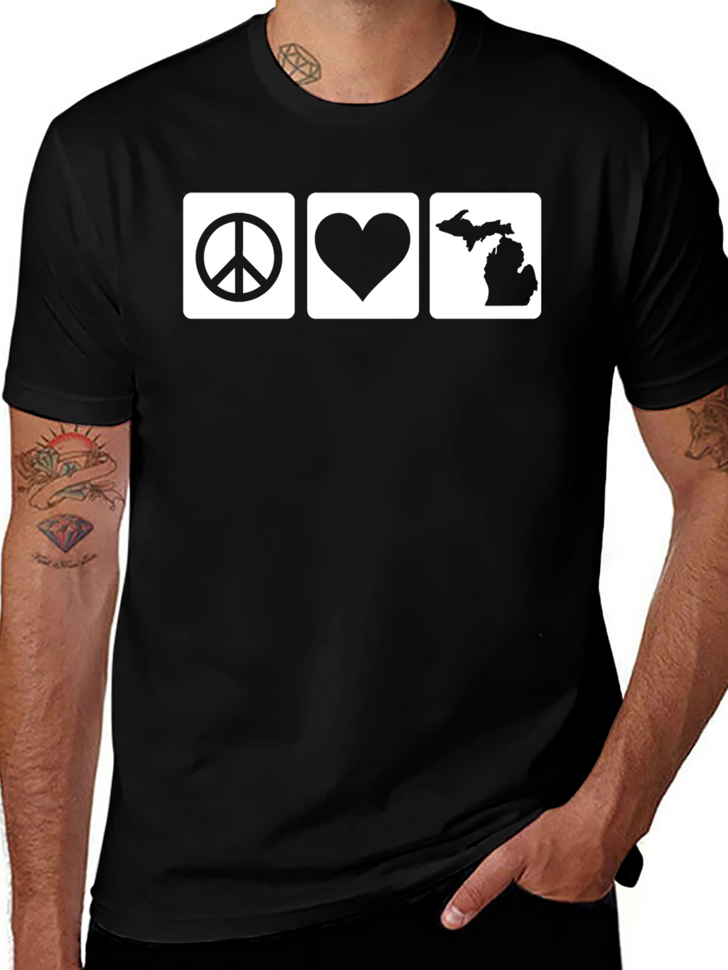 Peace Love Michigan T-Shirt