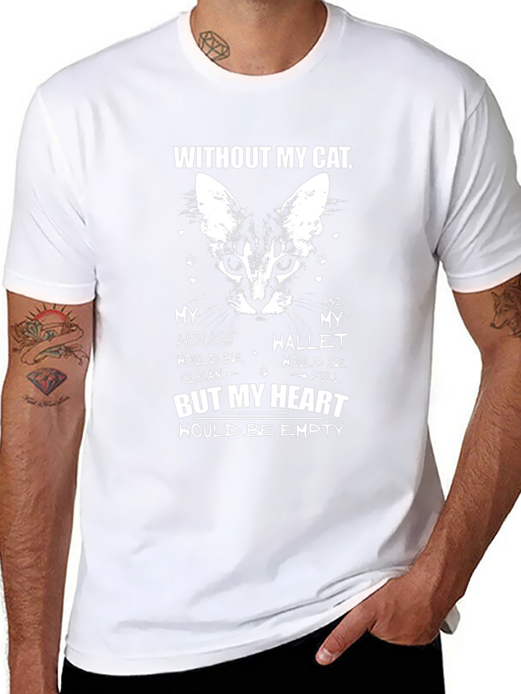 Without My Cat Heart Empty T-Shirt