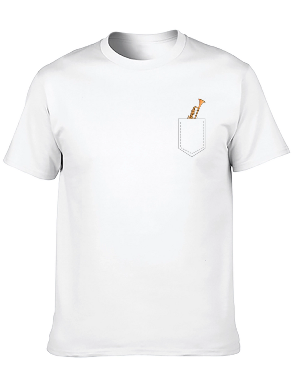 Trumpet Pocket Graphic Tee - Musicians T-Shirt
