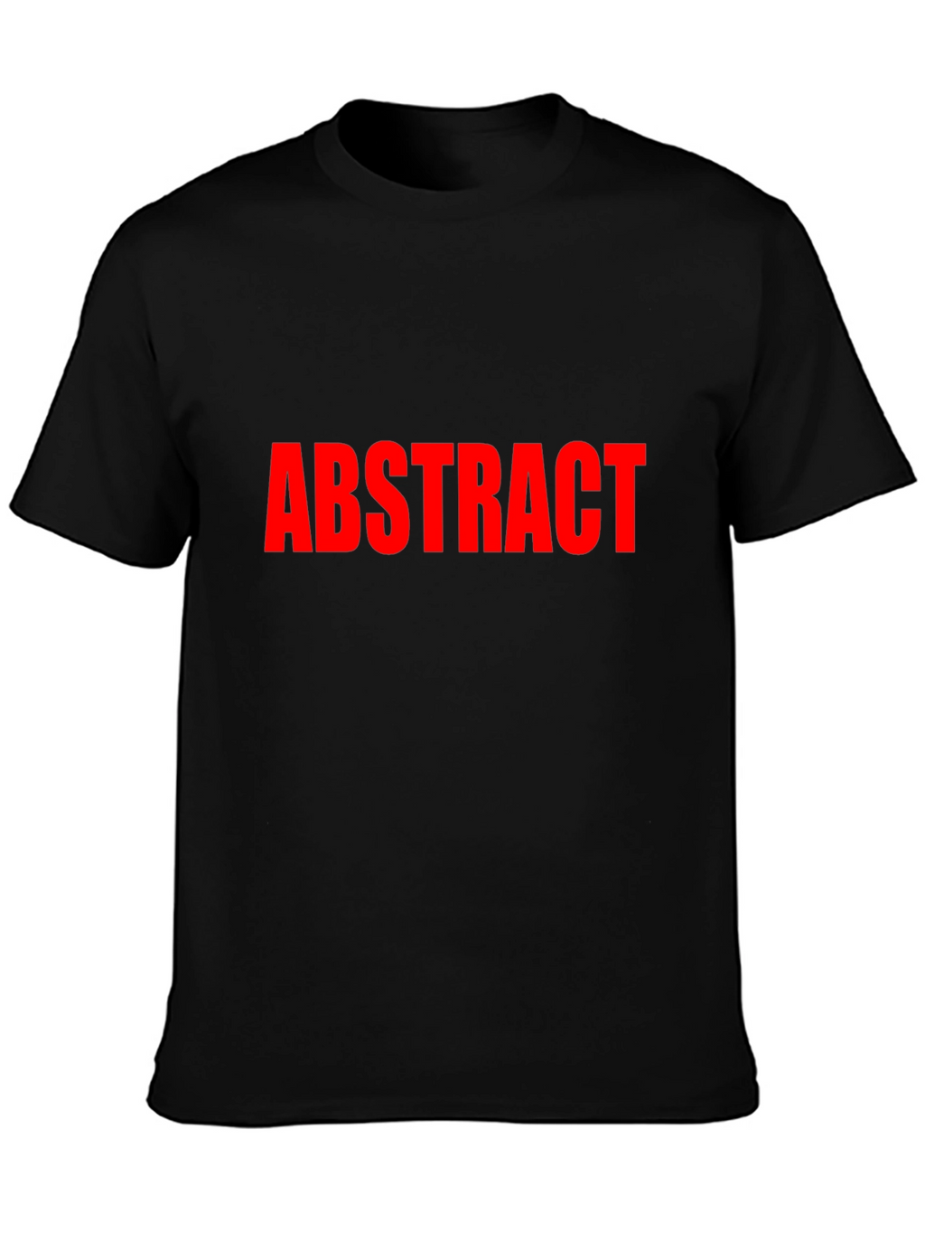Abstract Red Text Black T-Shirt
