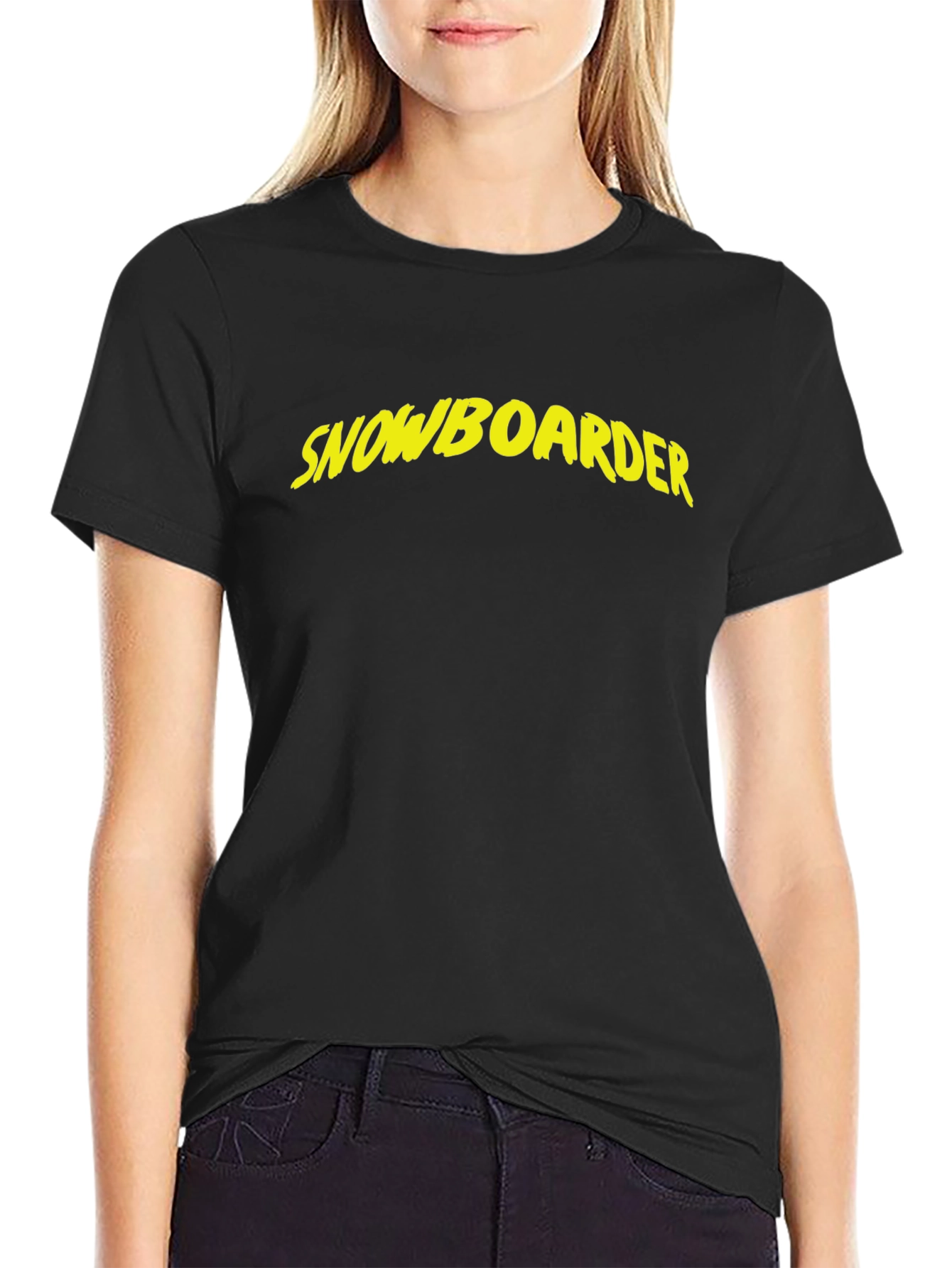 Snowboarder Graphic Black T-Shirt