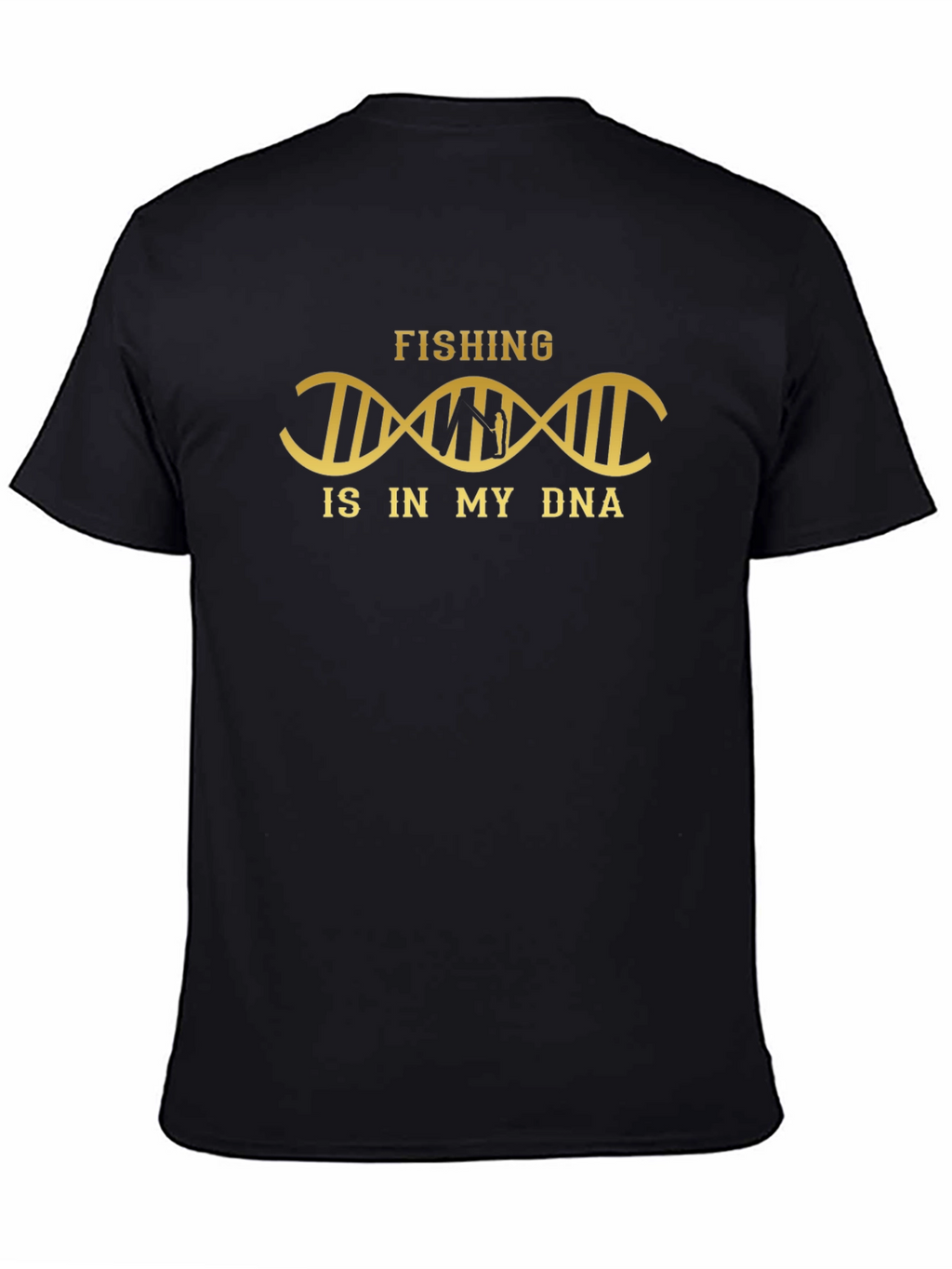 Fishing is in My DNA Black T-Shirt