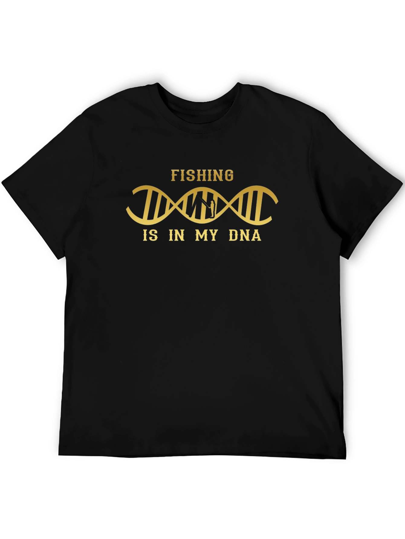 Fishing is in My DNA Black T-Shirt