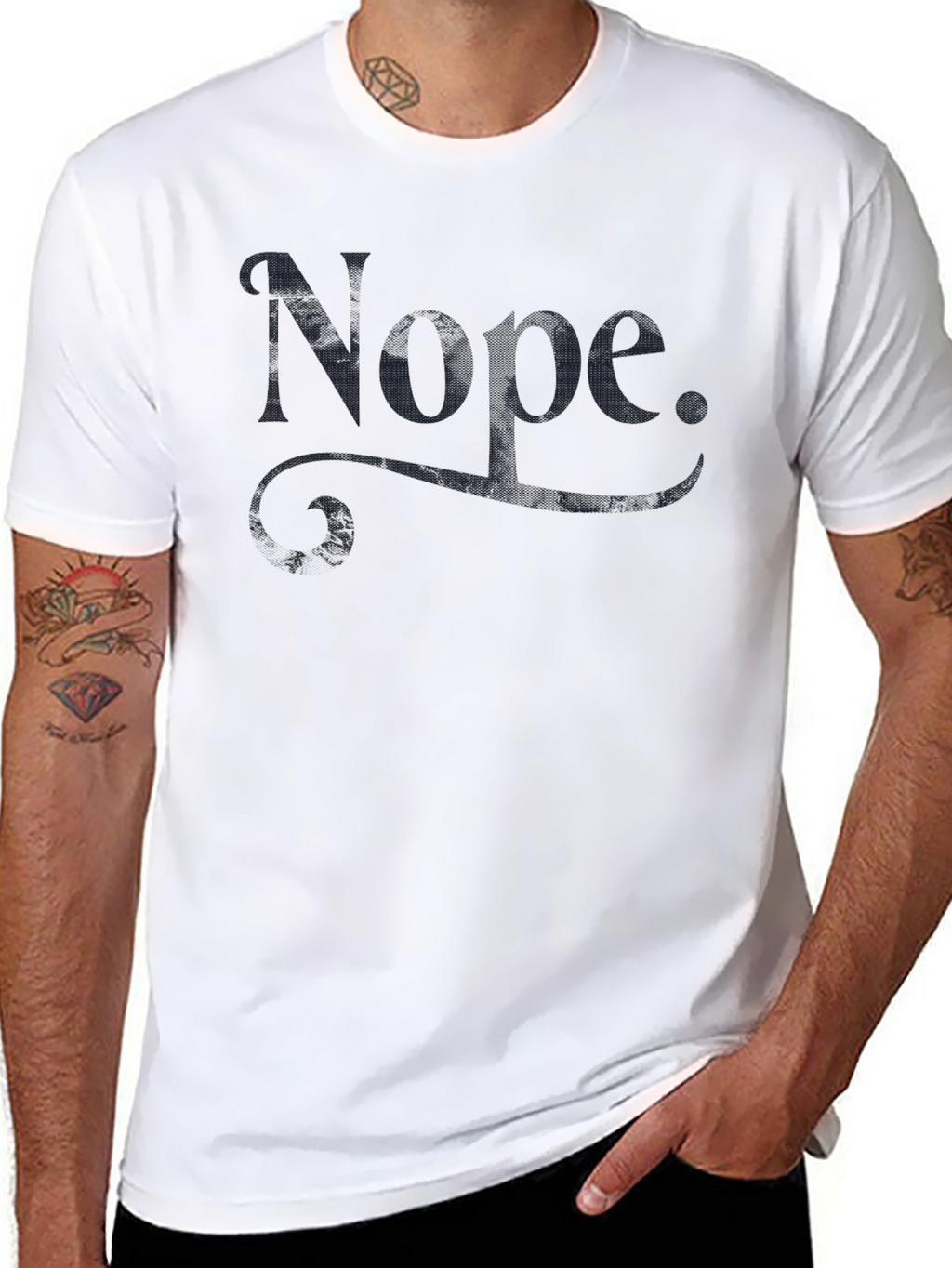 Nope Graphic Tee - Soft Cotton Casual T-Shirt