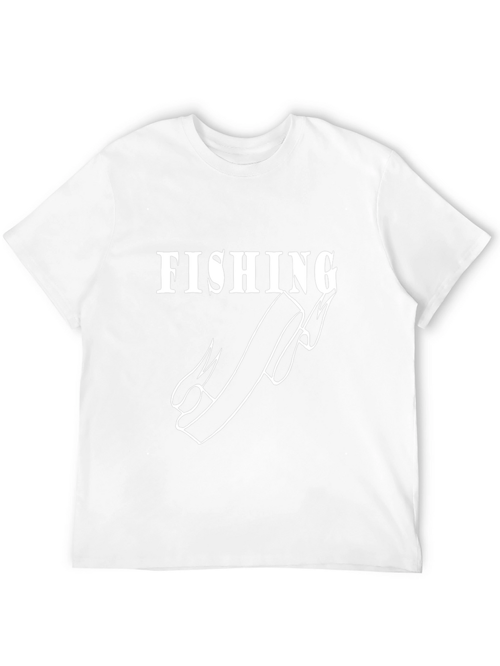 Fishing Hook Graphic Tee - Black Cotton Casual Shirt
