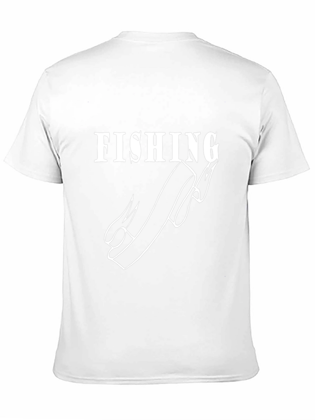 Fishing Hook Graphic Tee - Black Cotton Casual Shirt