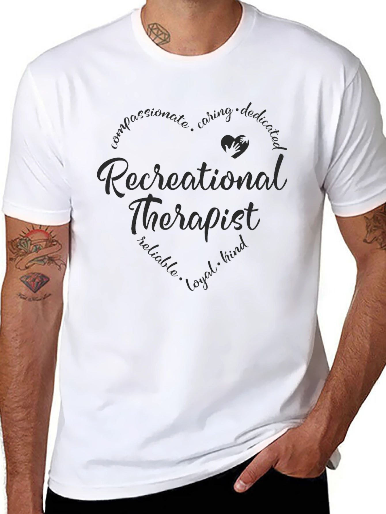 Recreational Therapist Heart Graphic Tee