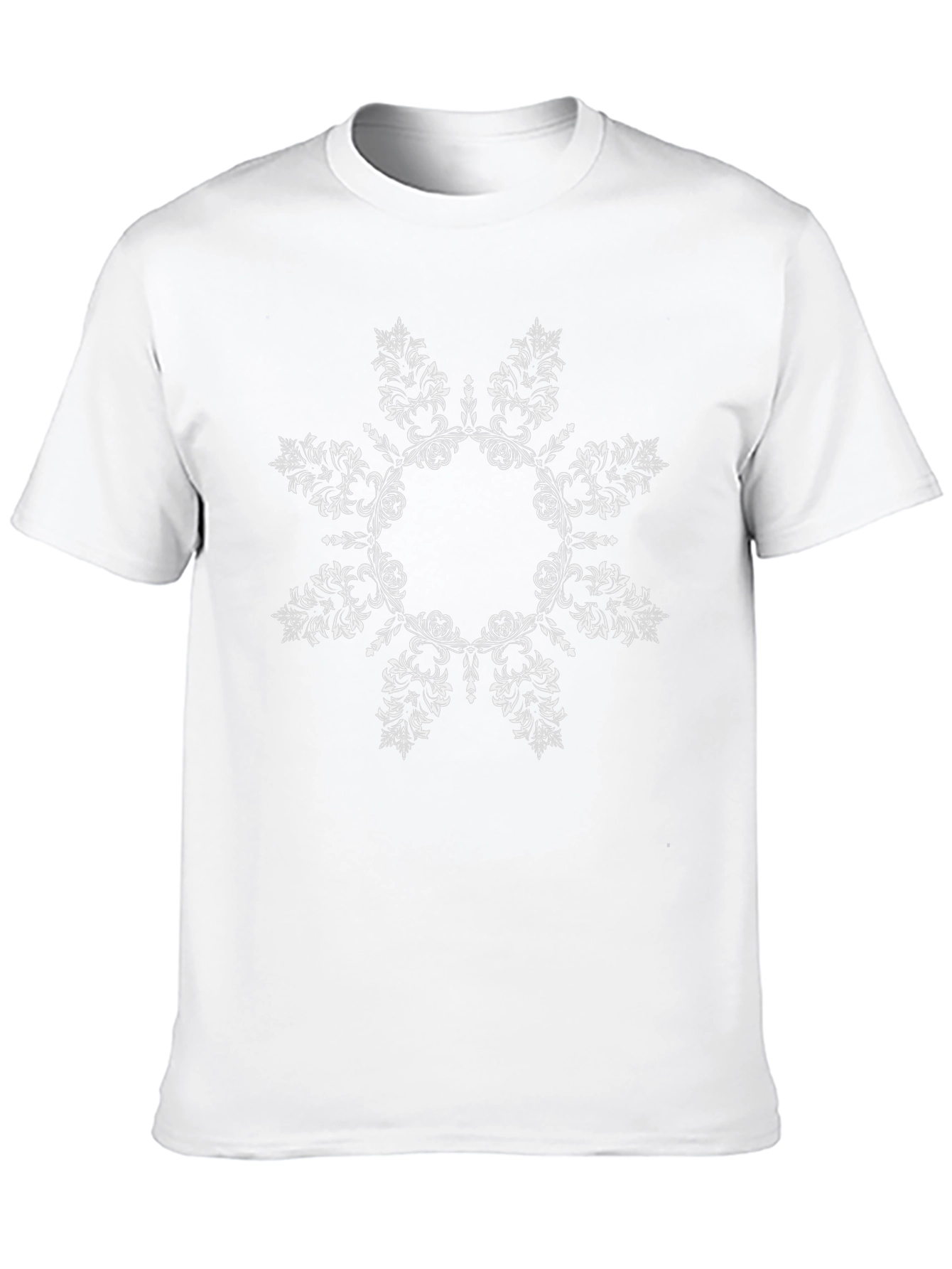 Floral Mandala Graphic Black Tee