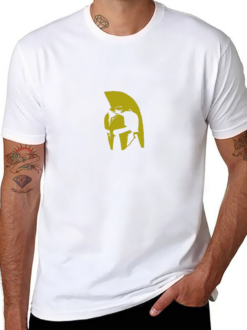 Spartan Helmet Graphic T-Shirt - Black