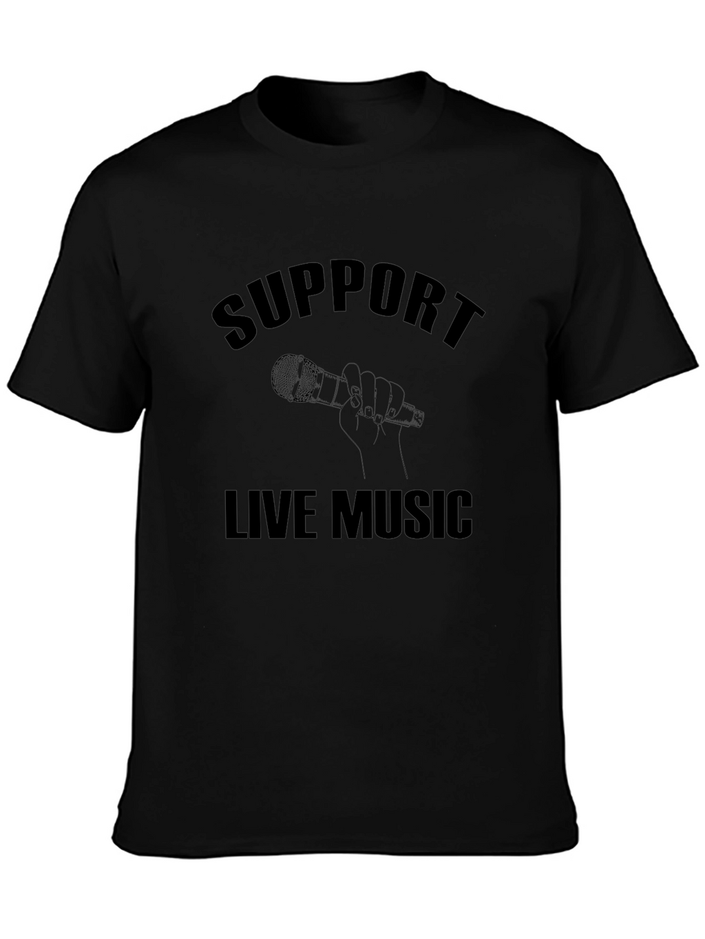 Support Live Music Black T-Shirt