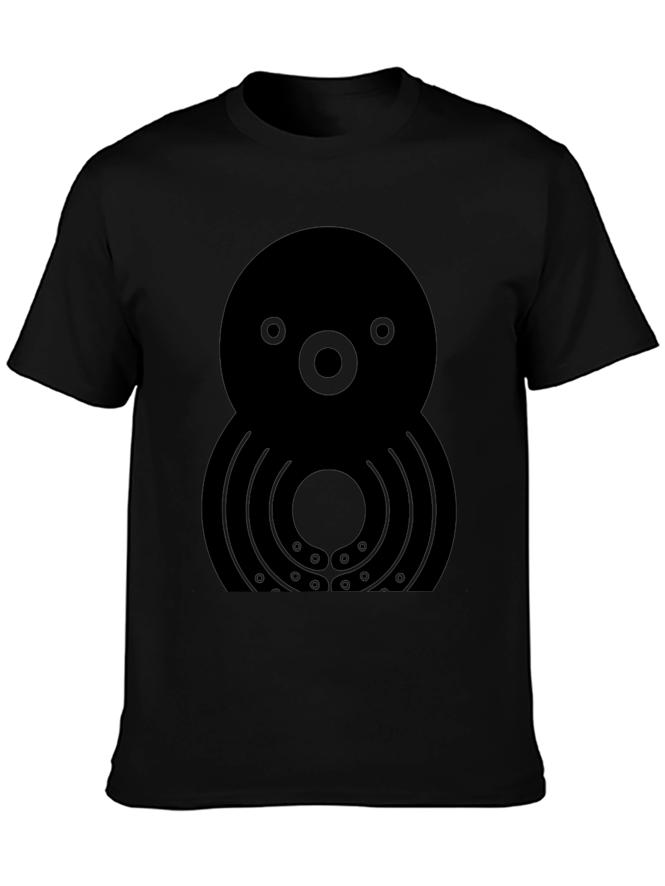 Unique Graphic Octopus T-Shirt - Black