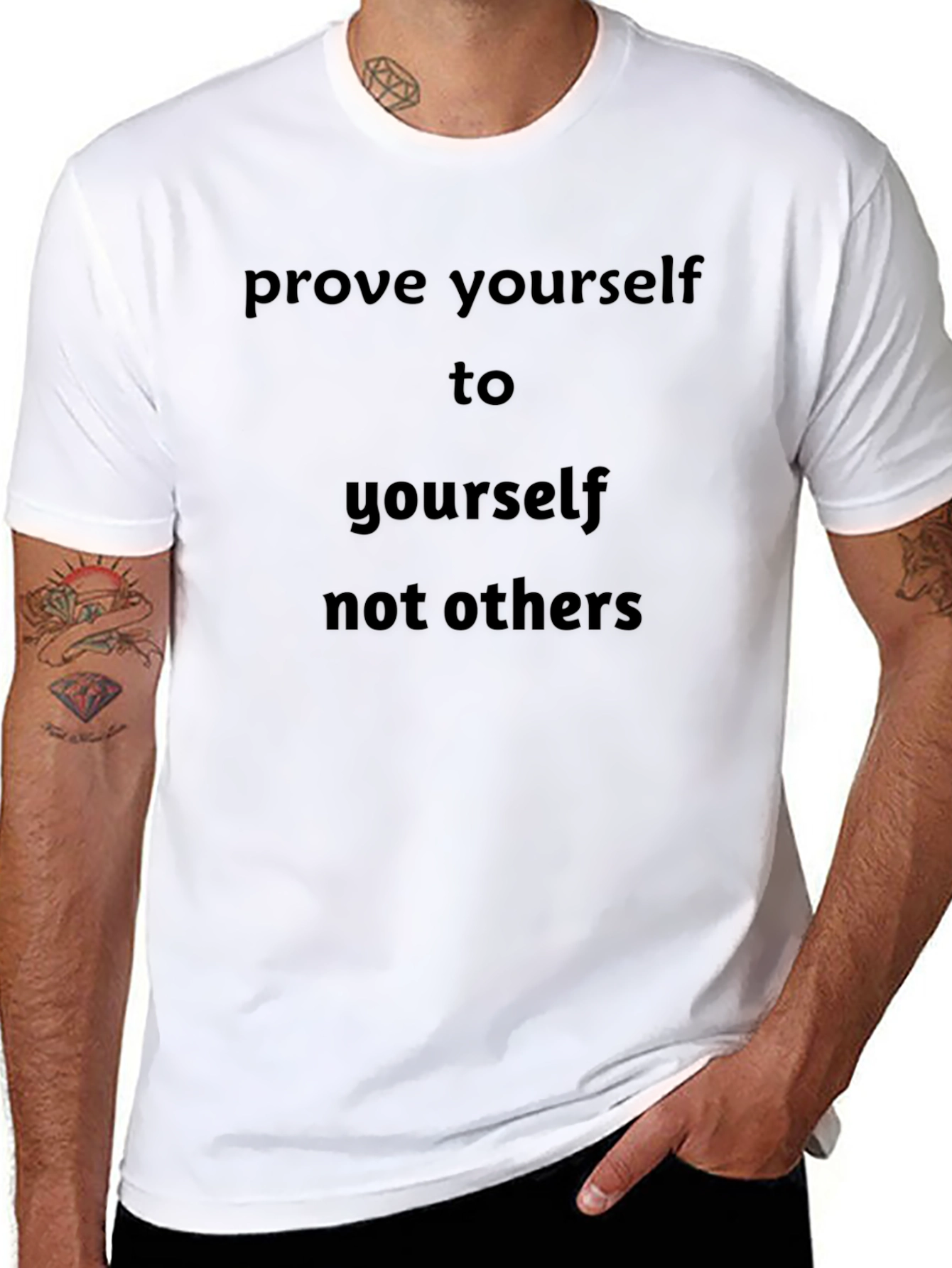 Motivational Black T-Shirt - Prove Yourself
