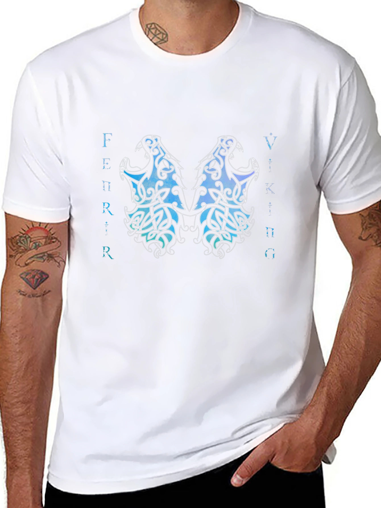 Viking Wolves Graphic T-Shirt