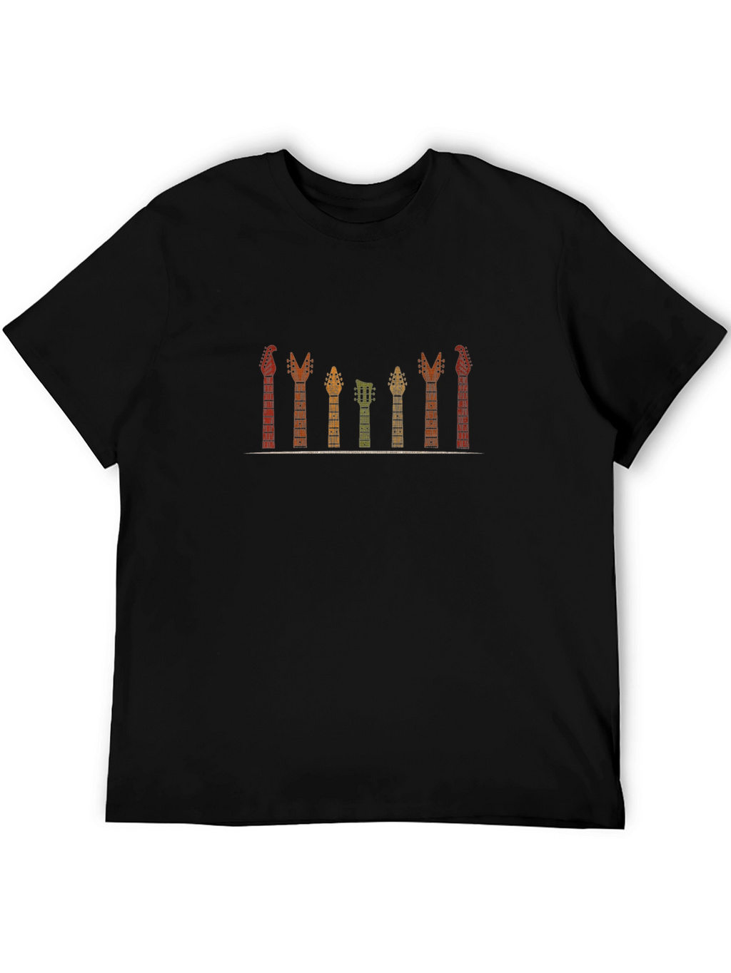 Guitar Headstocks Graphic Tee - Black