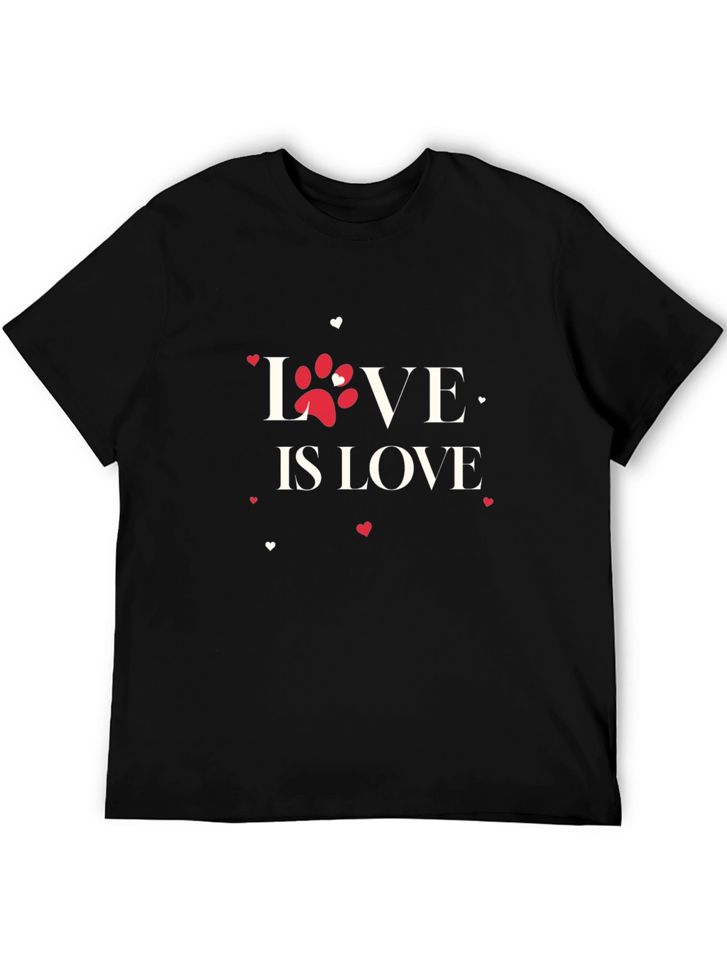 Love is Love Paw Print Graphic Tee