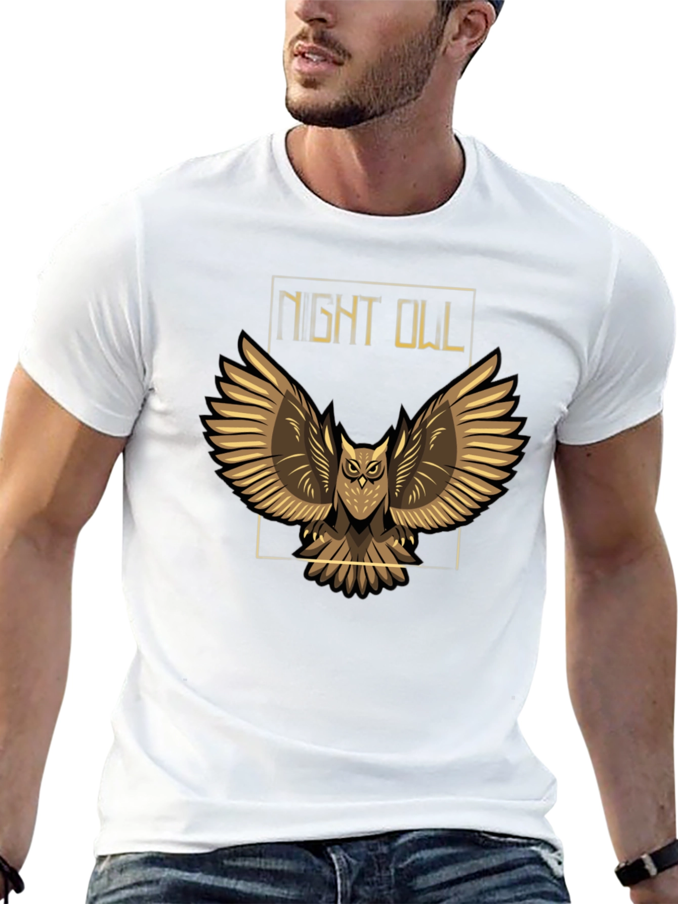 Night Owl Graphic T-Shirt - Black