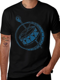 Drum Graphic Black T-Shirt
