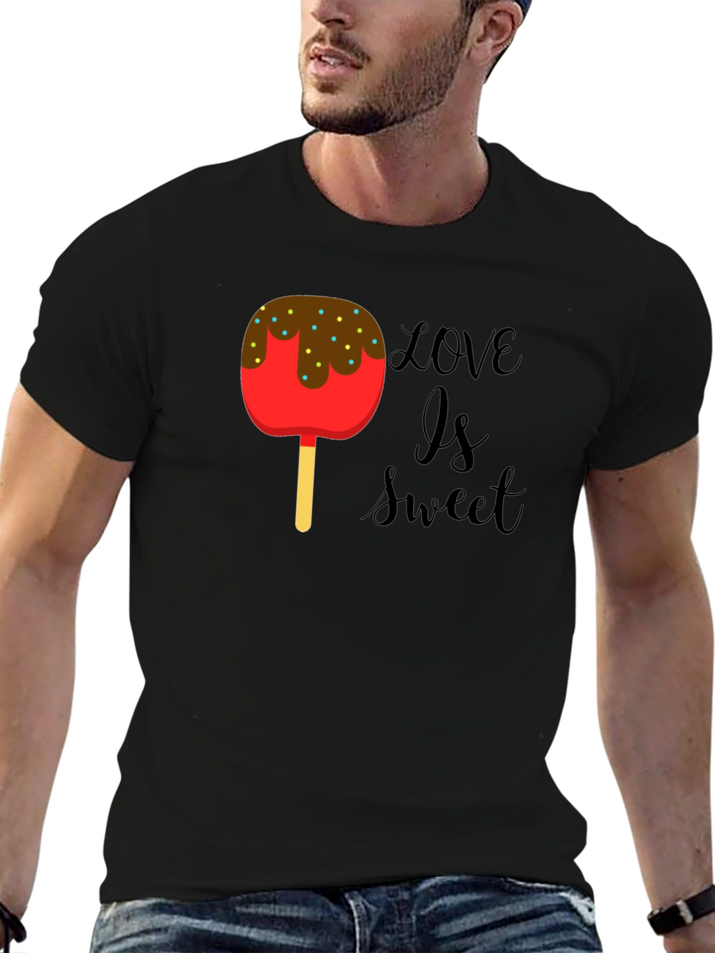 Love Is Sweet T-Shirt - Candy Apple Graphic Tee