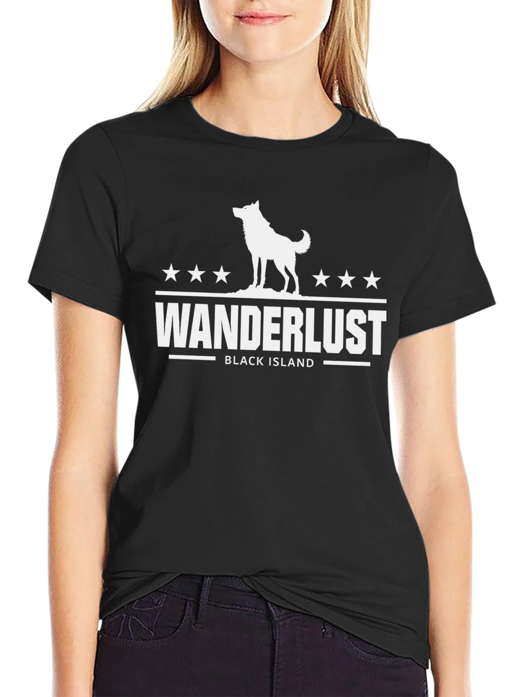 Wanderlust Black Island Graphic Tee