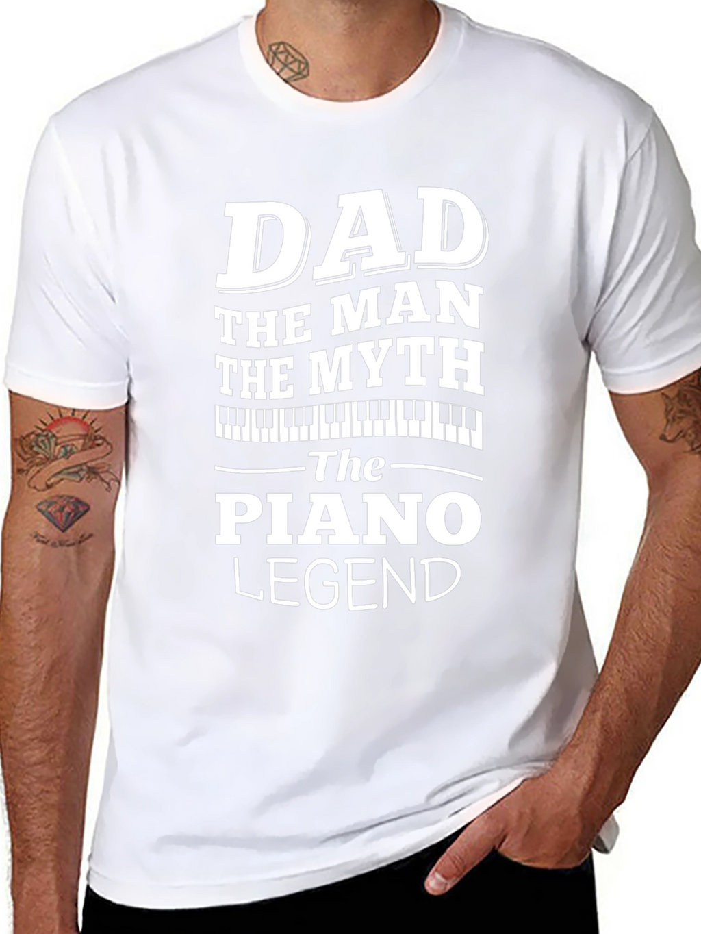 Dad Piano Legend Graphic T-Shirt