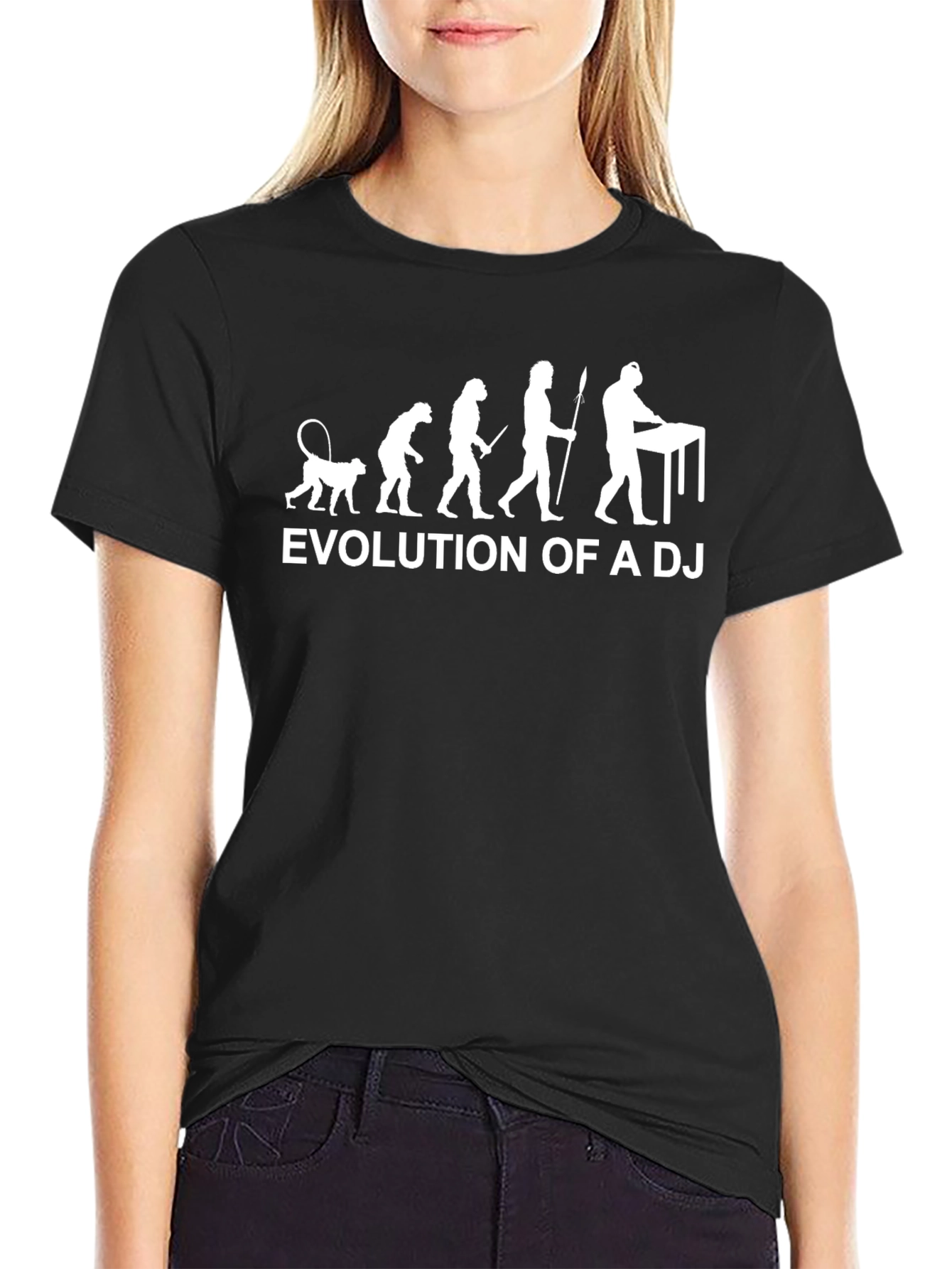 Evolution of a DJ Black Graphic T-Shirt