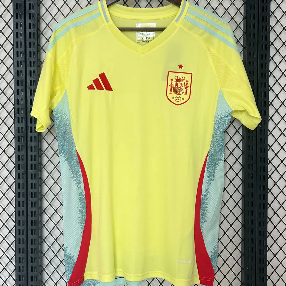 RODRIGO #16 Spain 1:1 Quality Away Yellow Fans Jersey 2024/25 ★★ Detail 1