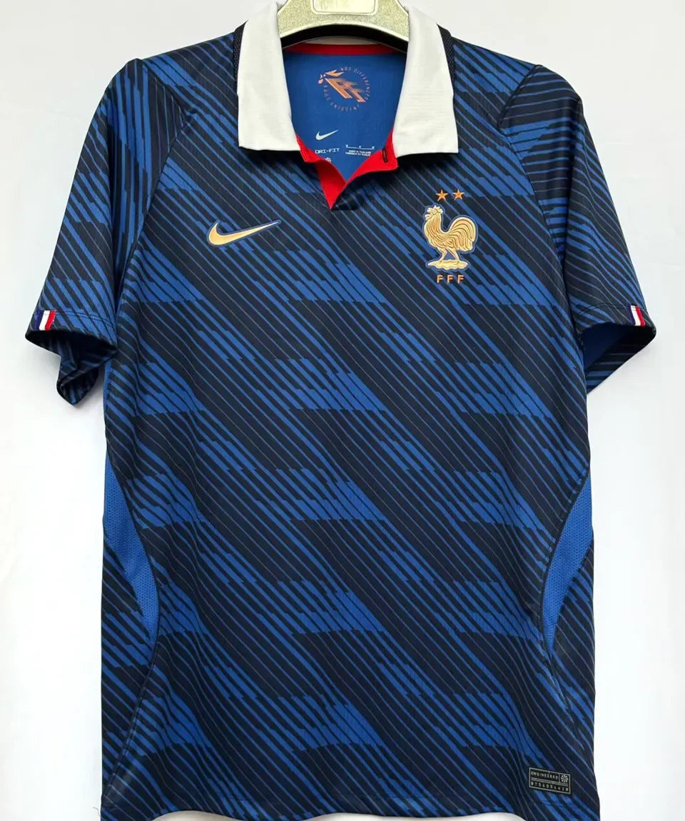 2026/27 France 1:1 Quality Home Blue Fans Soccer Jersey Detail 2