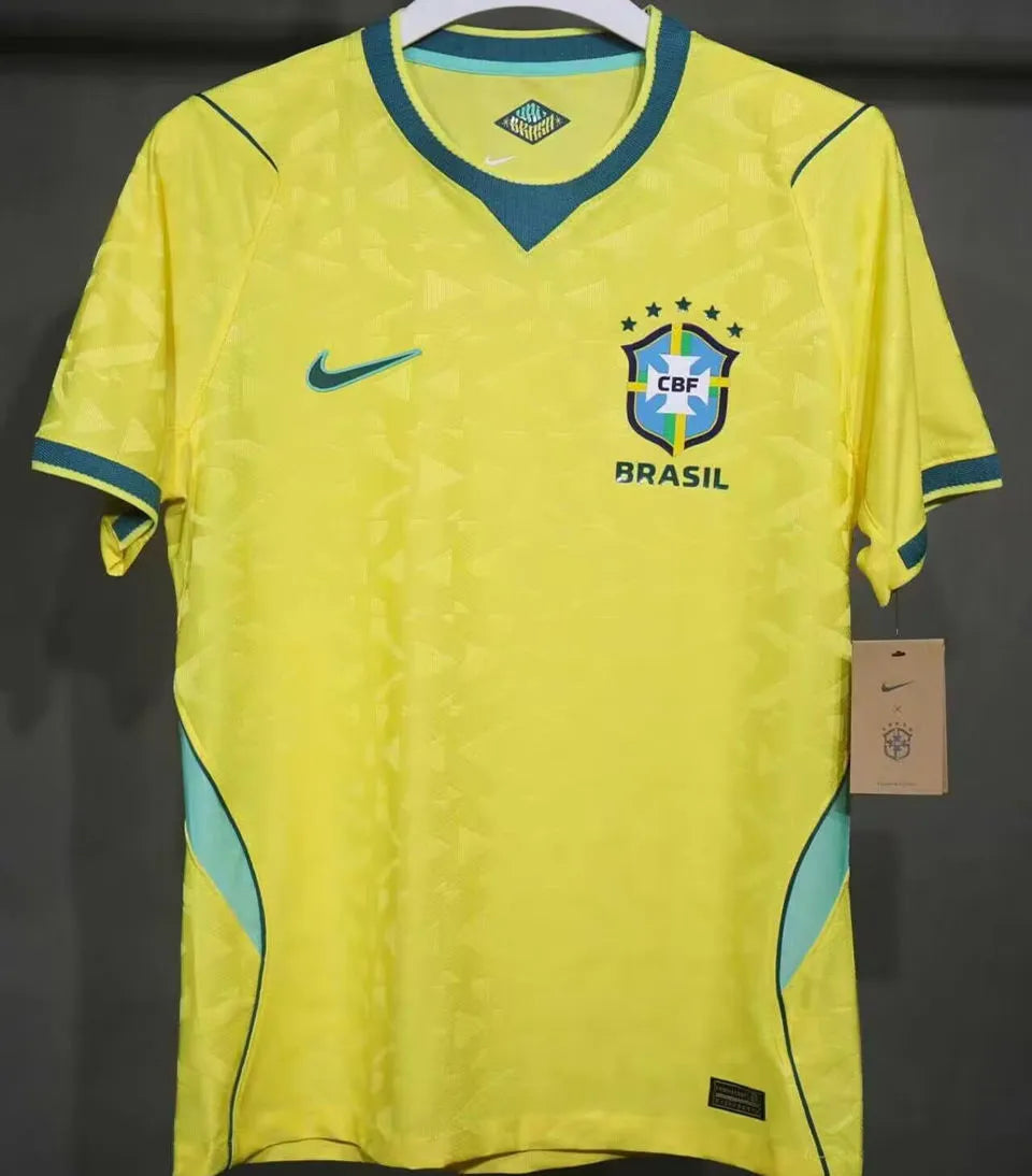 NEYMAR JR #10 Brazil Home Yellow Player Version Soccer Jersey 2026/27 ★★ Back
