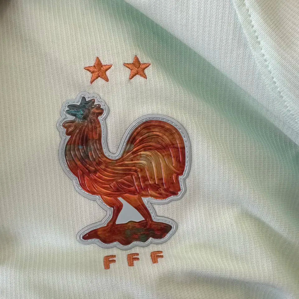 2026/27 France 1:1 Quality Away Fans Soccer Jersey (Have Right Patch 有右臂章 金底白字） Detail 3