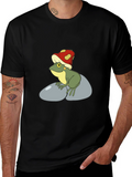 Frog with Mushroom Hat Graphic Tee