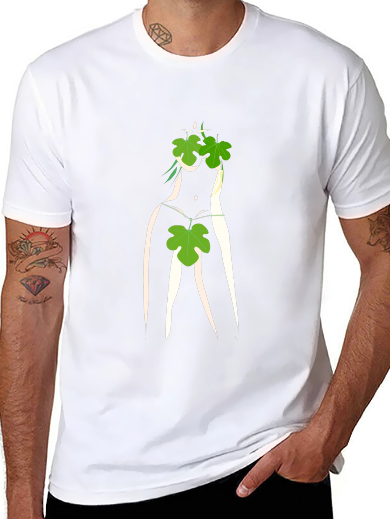 Fig Leaf Graphic Black T-Shirt