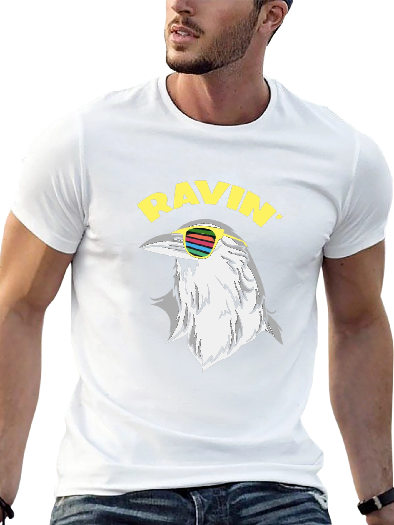 Ravin Crow T-Shirt - Cool Bird Graphic Tee