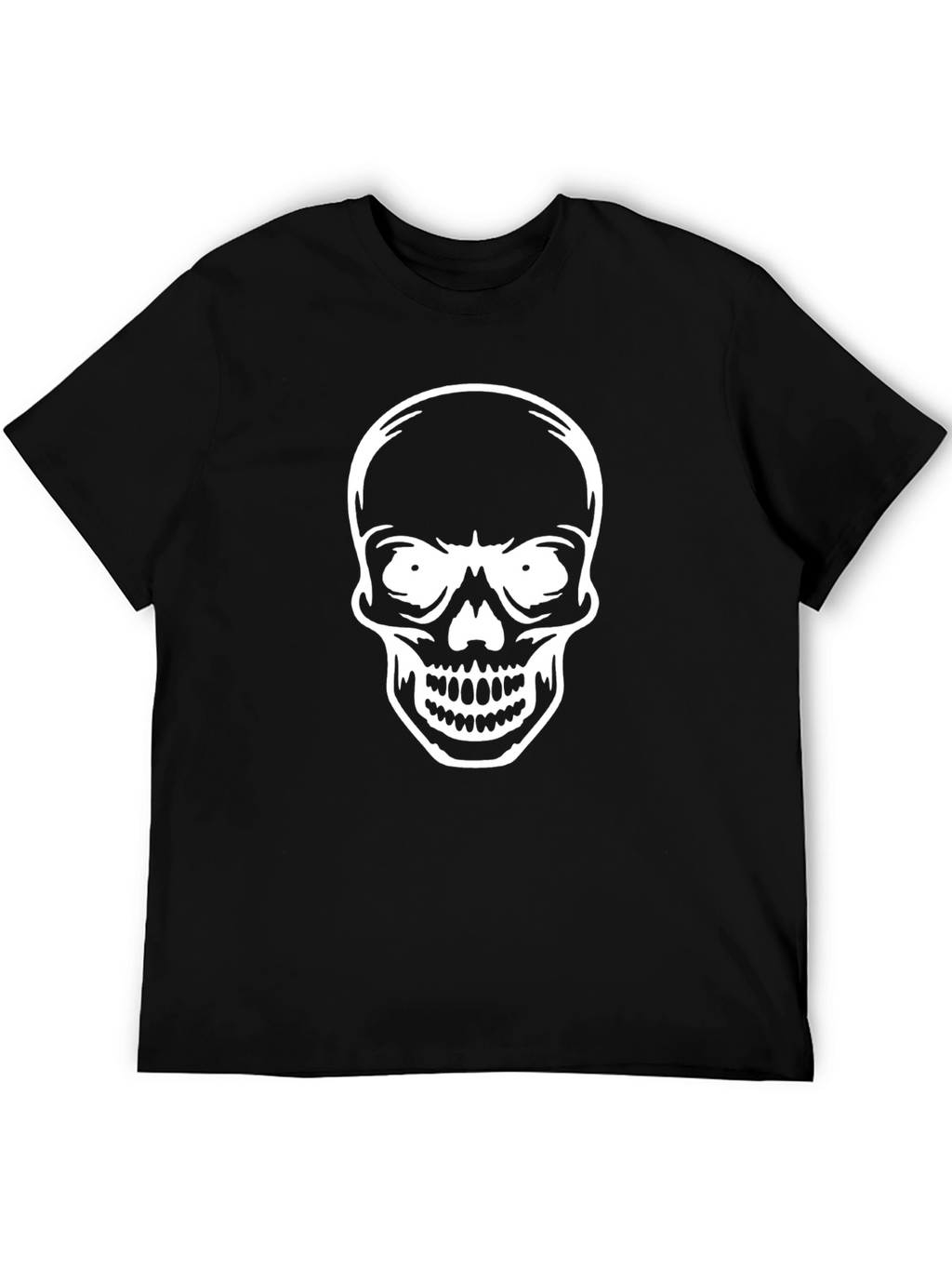 Skull Graphic Tee - Black Cotton Blend