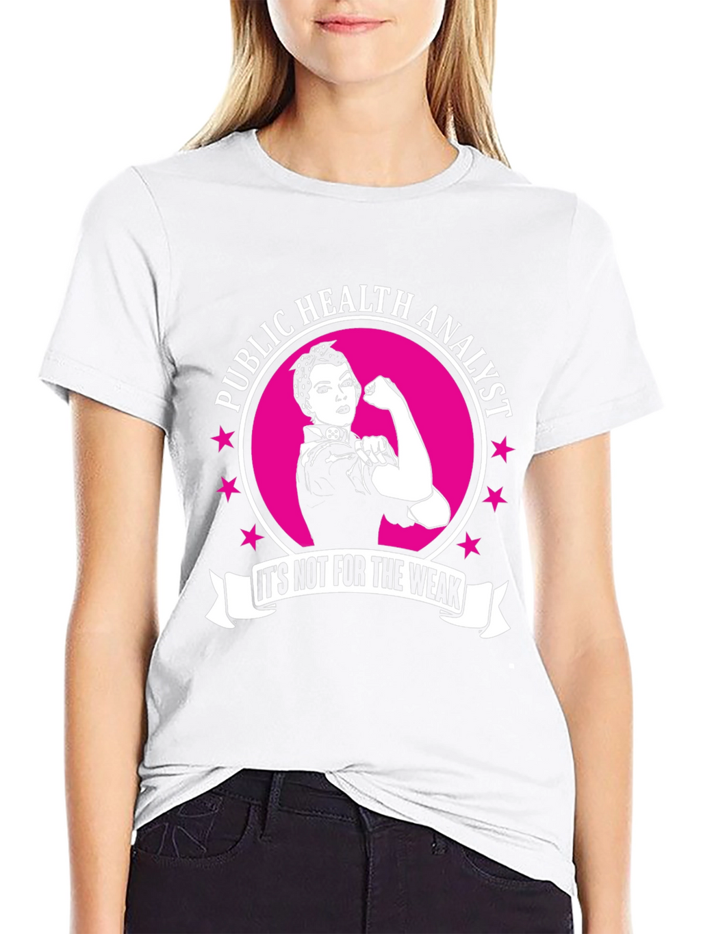 Public Health Analyst Strong Women Black T-Shirt
