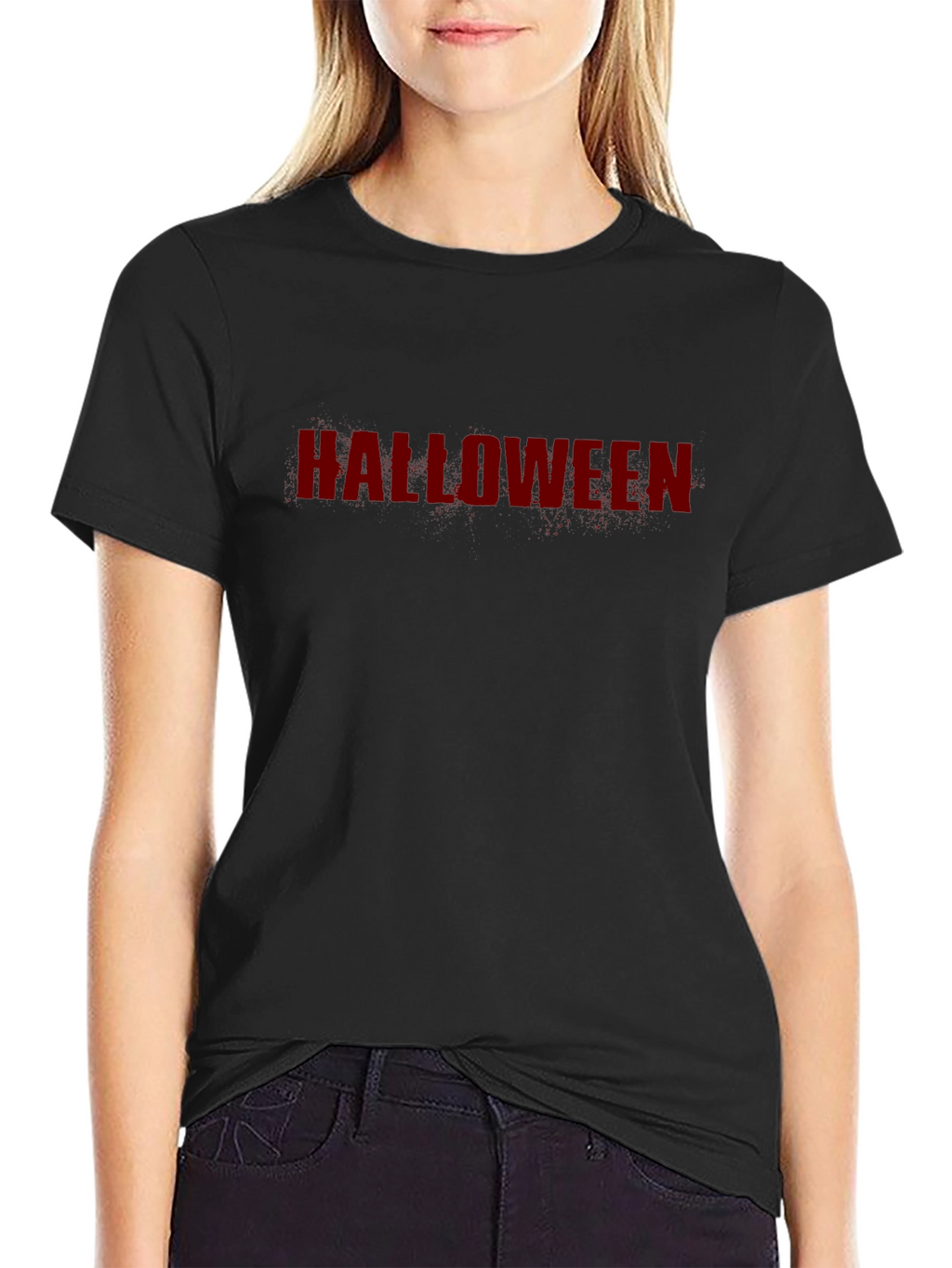 Halloween Graphic Tee - Black Short Sleeve Shirt
