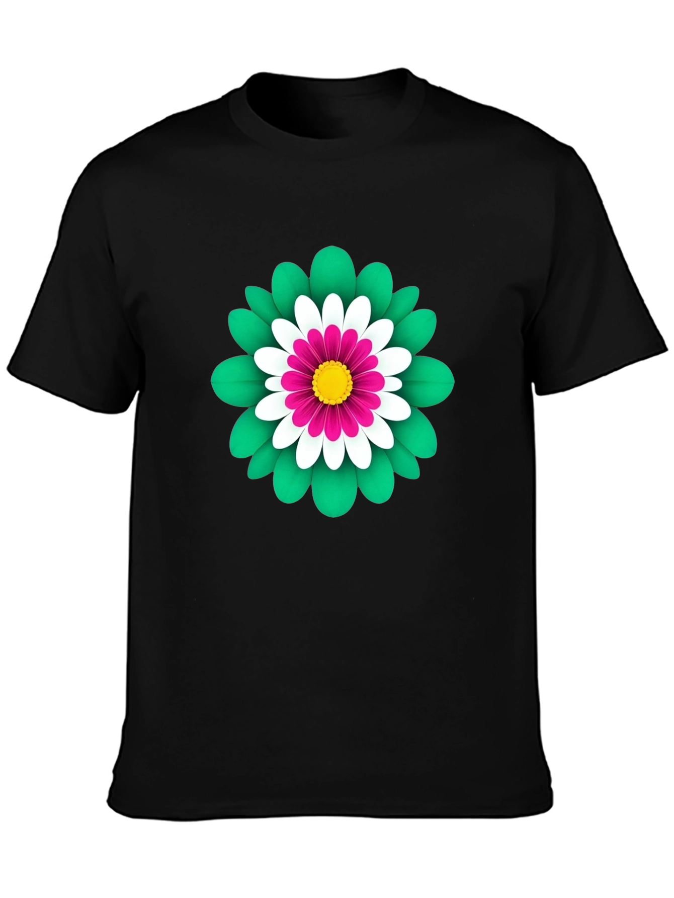 Floral Graphic Print Tee - Soft Cotton Blend