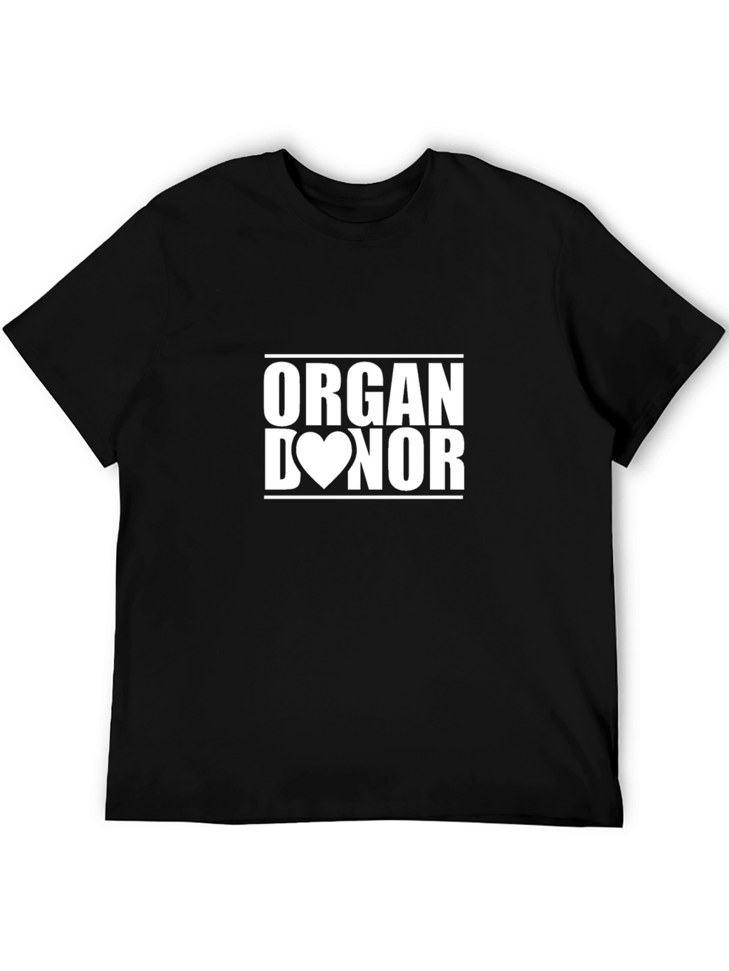 Organ Donor Heart Graphic Black T-Shirt