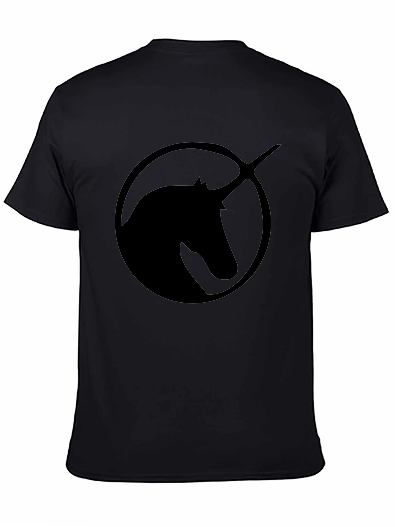 Unicorn Silhouette Graphic Tee - Black