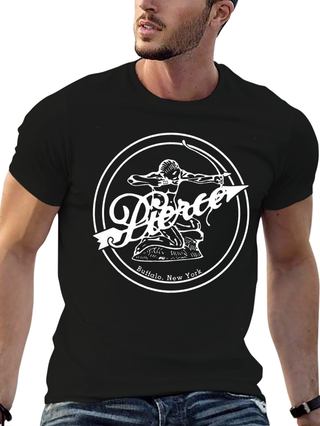 Pierce Buffalo New York Black T-Shirt